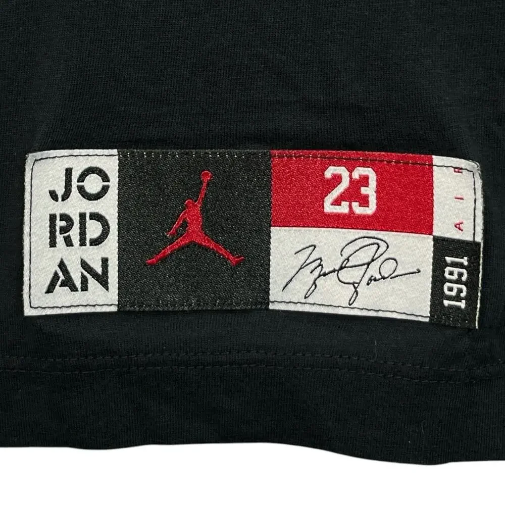 Air Jordan Men’s 2XL Speed To Market 23 Black Long Sleeve Rainbow Graphics